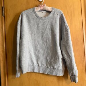rag & bone Light Heather Gray Sweatshirt Label Close-Up